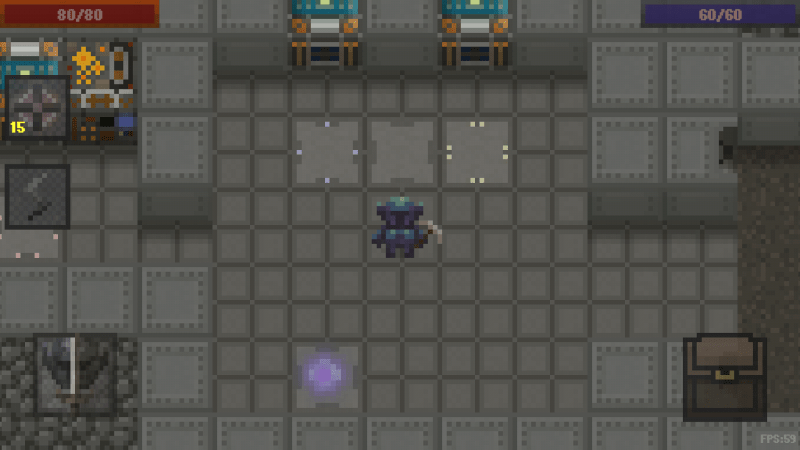 This is the area where new characters appear, you can buy equipments and skills using your persistent treasury.